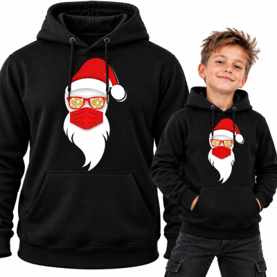 BLUZA Z KAPTUREM  ŚWIĄTECZNA MIKI W MASCE